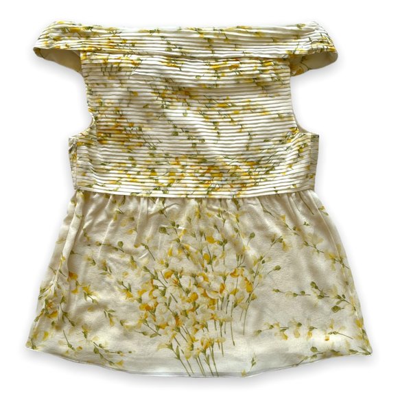 VALENTINO Yellow Floral Off-the-Shoulder Blouse Size Medium Excellent Condition - Picture 4 of 7